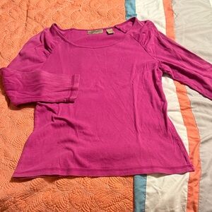 Chic Magenta Long Sleeve Top